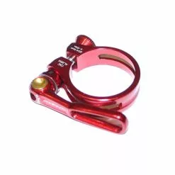 Acor, Sattelschelle, Klemmring Sattelstütze, 31,8mm, CNC Alu, Mit Schnellspanner, 21g, Rot