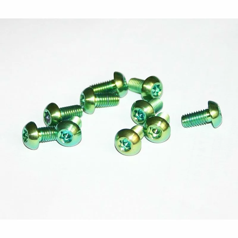 BBP, Titanschraube, TI6AL4V, M5x10 Torx 25, 1,15g, Grün 3 BBP, Titanschraube, TI6AL4V, M5x10 Torx 25, 1,15g, Grün