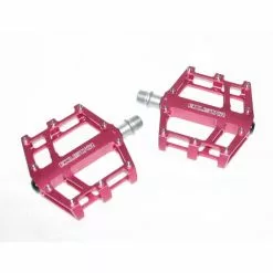 EXUSTAR, Pedale, MTB E-PB525, Plattformpedal, CNC Alu-Käfig, 358g/Paar, Rot