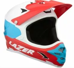 LAZER Phoenix+ Helm MTB/Downhill Matte White Blue Red (S) 54-56 Cm