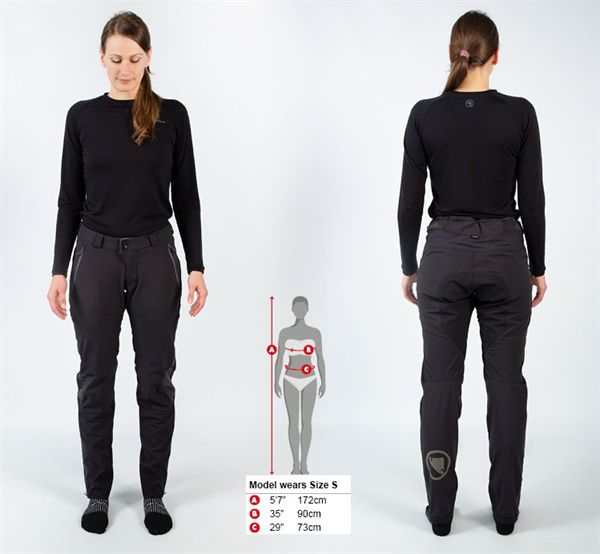 Endura WMS MT500 Spray Baggy Hose II Damen Schwarz 5 Endura WMS MT500 Spray Baggy Hose II Damen Schwarz – Bild 3