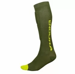 Endura Singletrack Shin Guard Sock Schienbeinprotektor-Socken Waldgrün