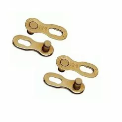KMC, Kette, CL-559-R Verschlussglied Gold, Für 10-fach, Für Shimano Und KMC, 2 Sets Auf Blister