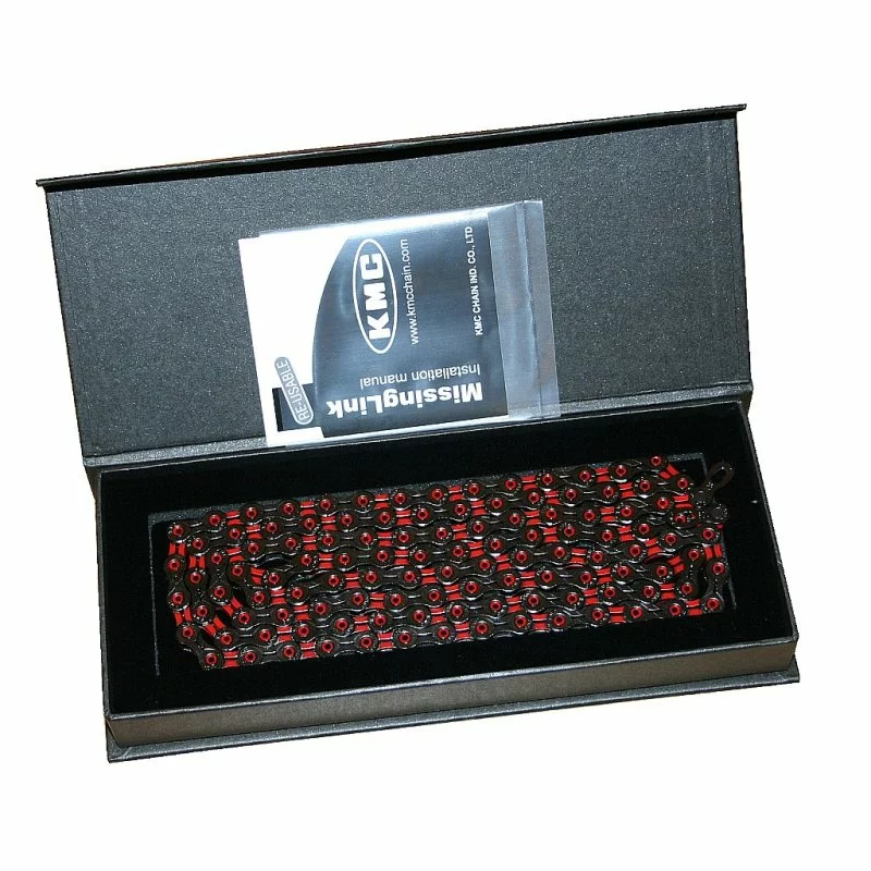 KMC, Kette, X-11-SL DLC Rot-schwarz, New Double X Durability, 118 Glieder, Für 11-fach 3 KMC, Kette, X-11-SL DLC Rot-schwarz, New Double X Durability, 118 Glieder, Für 11-fach