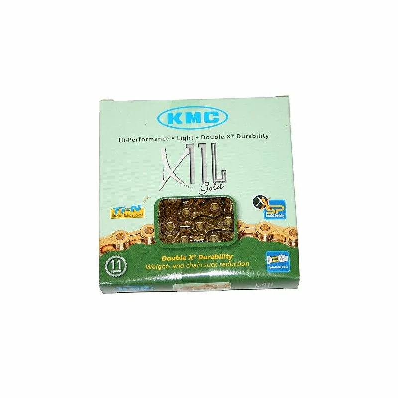 KMC, Kette, X11EL Gold TI-Ni, 118 Glieder, Für 11-fach 3 KMC, Kette, X11EL Gold TI-Ni, 118 Glieder, Für 11-fach