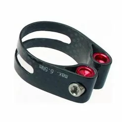 Procraft PRC, Sattelschelle, Klemmring, SPC 34,9mmm, CARBON, Titanschraube, Rot 14 G