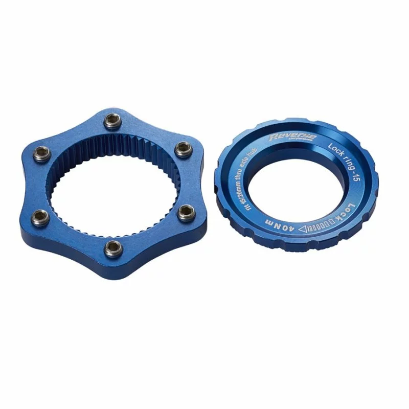 Reverse, Adapter Disc, Centerlock - 6 Loch, Incl. Verschlussring, Alu, 32g, Blau 3 Reverse, Adapter Disc, Centerlock - 6 Loch, Incl. Verschlussring, Alu, 32g, Blau