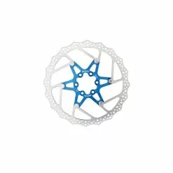 Reverse, Bremsscheibe Alu/Stahl, Aluspider Blau, 135g, 6-loch, 180mm