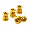 Reverse, Kettenblattschrauben SET, Aluminium, 4 Schrauben, 4 Muttern, 4 Unterlagscheiben 2mm, Gold -Fahrräder Aufbau Geschäft reverse kettenblattschrauben set aluminium 4 schrauben 4 muttern 4 unterlagscheiben 2mm gold