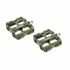 Reverse, Pedale, Escape, Plattformpedal, CNC Alu, Oliv Grün