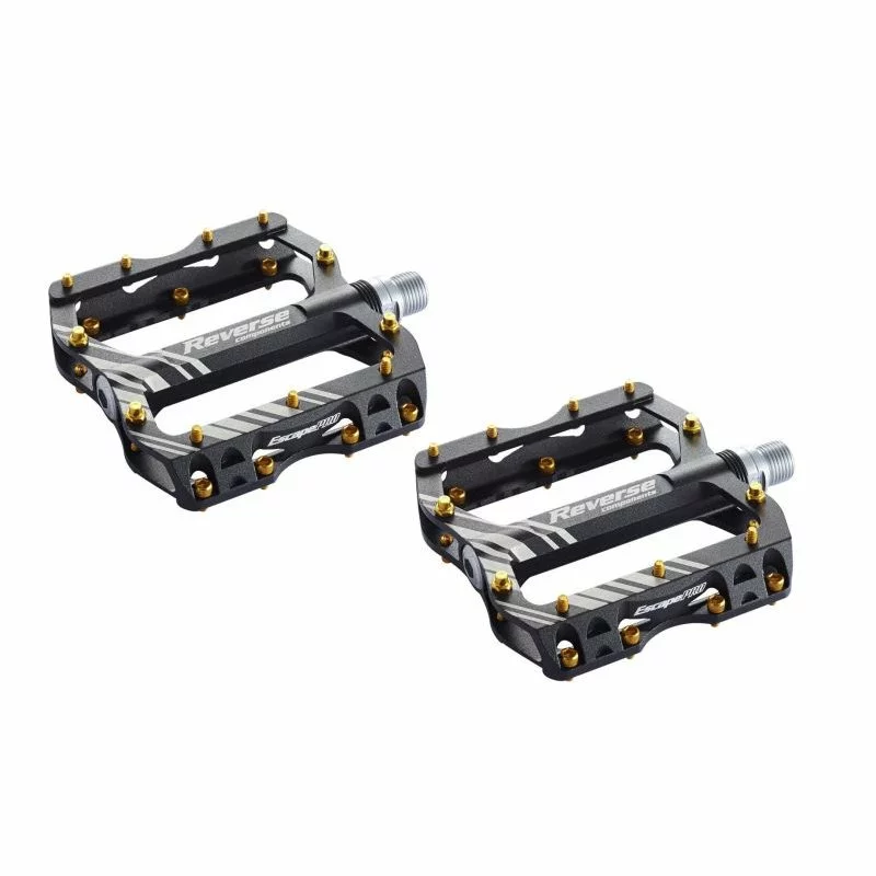 Reverse, Pedale, Escape Pro, Plattformpedal, 368g, Schwarz-gold 3 Reverse, Pedale, Escape Pro, Plattformpedal, 368g, Schwarz-gold