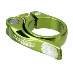 Reverse, Sattelschelle, Long Live, Schnellspanner, ALU, 34,9mm, Green