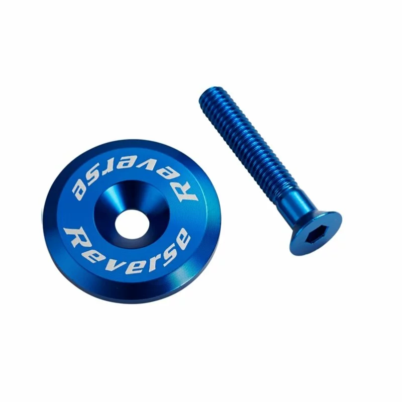 Reverse, Steuersatz Kappe CNC, Mit Aluschraube, Nur 7g, Dark Blue 3 Reverse, Steuersatz Kappe CNC, Mit Aluschraube, Nur 7g, Dark Blue