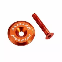 Reverse, Steuersatz Kappe CNC, Mit Aluschraube, Nur 7g, Orange