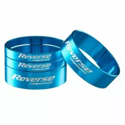 Reverse, Vorbauerhöhung, Superlight Spacer Alu, SET 2x5mm, 2x10mm, 3g+1,5g, Hell Blau