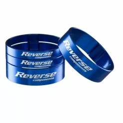 Reverse, Vorbauerhöhung, Superlight Spacer Alu, SET 2x5mm, 2x10mm, Dunkel Blau