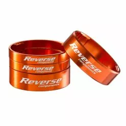Reverse, Vorbauerhöhung, Superlight Spacer Alu, SET 2x5mm, 2x10mm, Orange