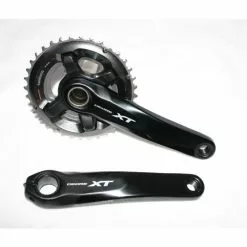 Shimano, Kurbelgarnitur, XT M8000-2, 2x11speed, 34-24, 175mm, Kettenlinie 48,8, Schwarz