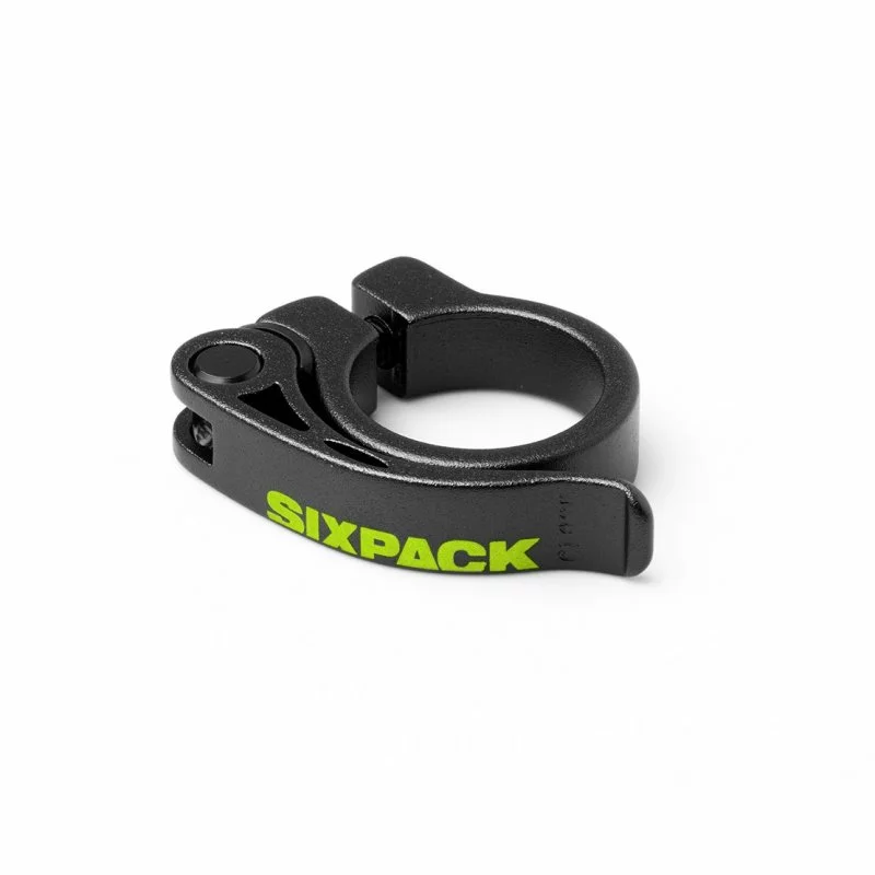 SIXPACK, Sattelschelle, Menace, Schnellspanner, 31,8mm, Schwarz-neongelb 3 SIXPACK, Sattelschelle, Menace, Schnellspanner, 31,8mm, Schwarz-neongelb