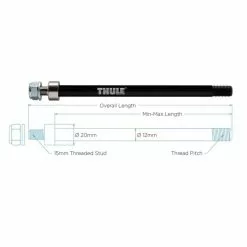 Thule, Achse Steckachse 12mm, 169/184mm, M12x1,0