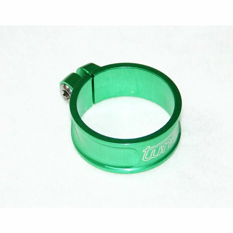 Tune, Sattelschelle, Klemmring, Schraubwürger, 34,9mm, CNC Alu, Titanschraube, Giftgrün 10 G 3 Tune, Sattelschelle, Klemmring, Schraubwürger, 34,9mm, CNC Alu, Titanschraube, Giftgrün 10 G