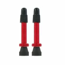 VAR, Ventil Alu Tubelessventil Für TL-Ready Umrüstung SV, 6,5mm, 40mm Lang, 2er Pack, Rot