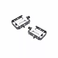 VP Components, Pedale, MTB, VP196, Schwarz/silber, Mit Reflektoren, Sehr Gute Lagerung