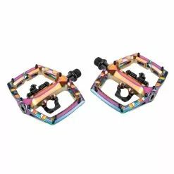 Xpedo, Pedale, XCF03AC, DUO-Pedal, Alu-Käfig, Oil Slick Rainbow